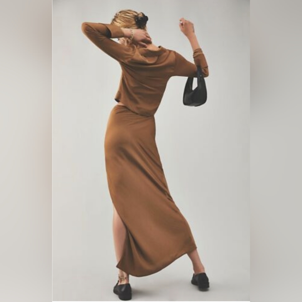 Free People Brown Maxi Skirt and Top Set. Size 4